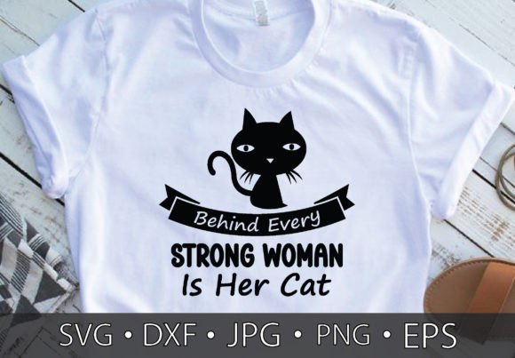 Behind Every Strong Woman is Her Cat Embroidery Design Review