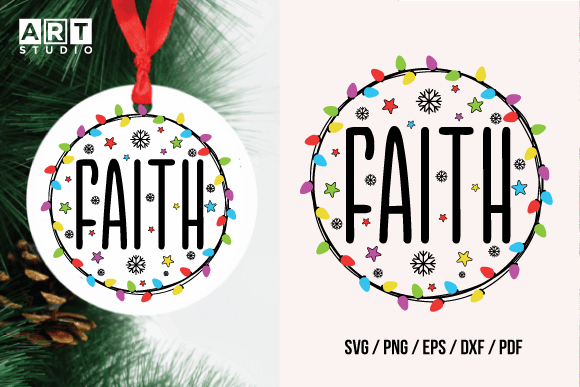 Christmas Round Ornament Faith SVG Review